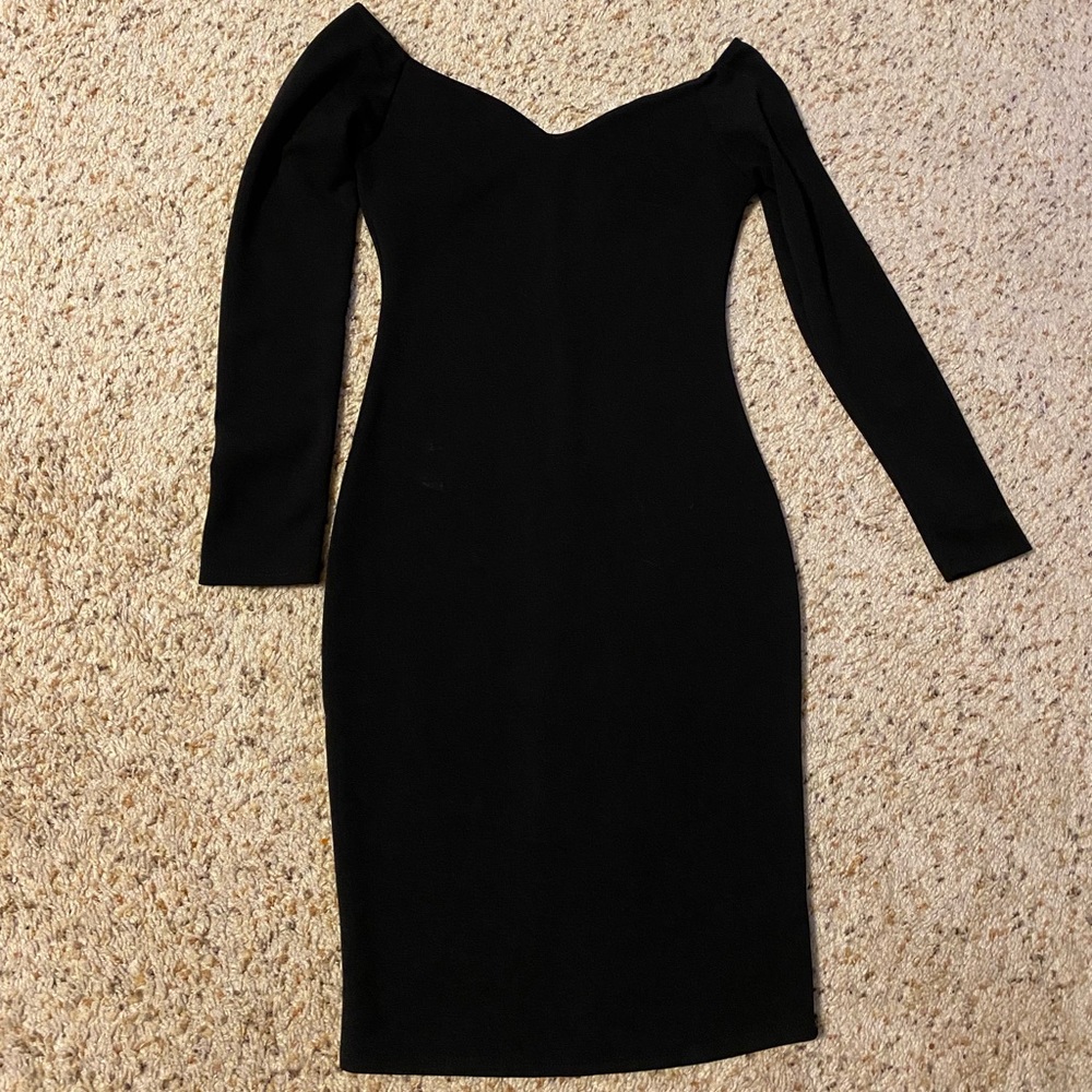 Black Bodycon Cocktail Dress
